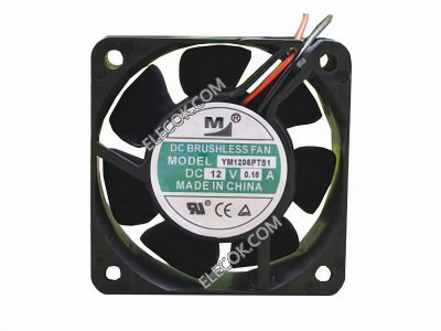 M YM1206PTS1 12V 0.18A 2 Wires Cooling Fan