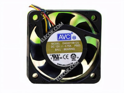 AVC DA04015B12U 12V 0,75A 4 draden Koeling Ventilator 