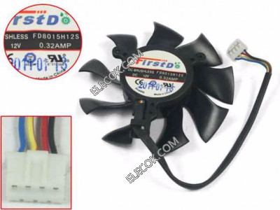 Y.S TECH FD8015H12S 12V 0,32A 4wires Cooling Fan 