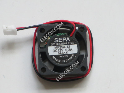 SEPA MF25A-12 12V 0,2A 2 kablar kylfläkt 