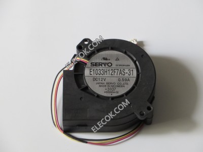 SERVO E1033H12F7AS-31 12V 0.59A 3wires cooling fan