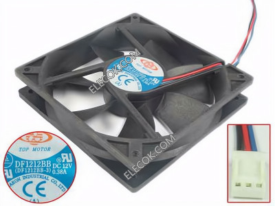 Y.S.TECH DF1212BB 12V 0,38A 2wires cooling fan 