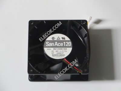 SANYO 9G1248E104 48V 0.17A 3 wires Cooling Fan Refurbished