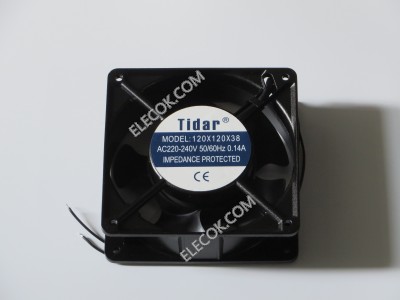 Tidar 120X120X38 220/240V 0,14A 2 kablar Kylfläkt refurbished 