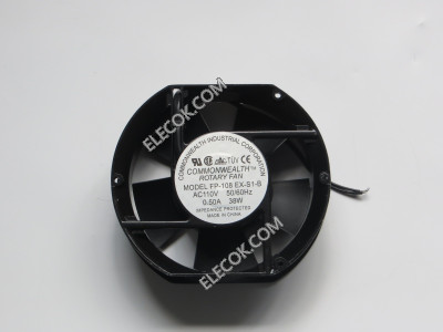 COMMONWEALTH FP-108EX-S1-B AC110V 50/60Hz 0.50A 38W 2wires Cooling Fan oval kształt 
