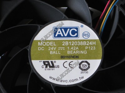 AVC 2B12038B24H 24V 1,42A 4 draden koelventilator 