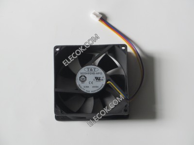 T&amp;T 9225HH24B-WFO 24V 0.30A 3wires Cooling Fan Used and Original