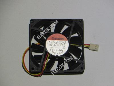 SUNON KD1208PHB1 12V 2,5W 3 cable enfriamiento ventilador 