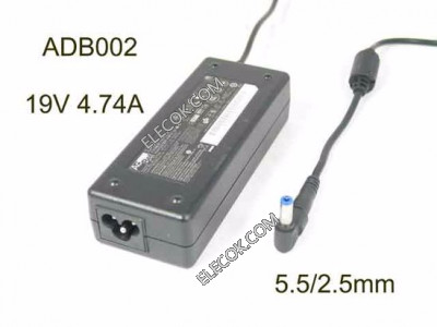Acbel Polytech ADB002 AC Adapter- Laptop 19V 4.74A, 5.5/2.5mm, 3P,Used