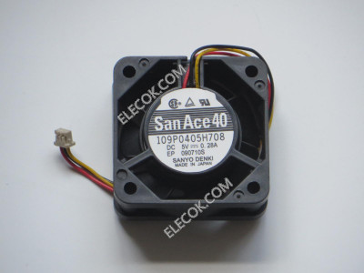Sanyo 109P0405H708 5V 0.28A 3線冷却ファン