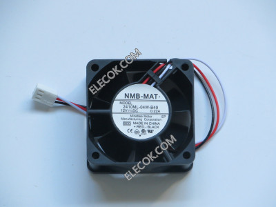 NMB 2410ML-04W-B49 6025 6CM 12V 0.22A Three wire velocimetry dual ball bearing fan