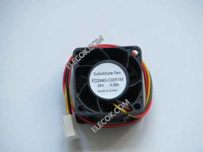 ARX FD2440-C0051M Server - Square Fan 24V 0,28A 40x40x28mm W55x3x3 3-wire substitute 