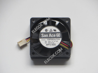 SANYO 109P0624J7D04 24V 0.14A 3wires Cooling Fan