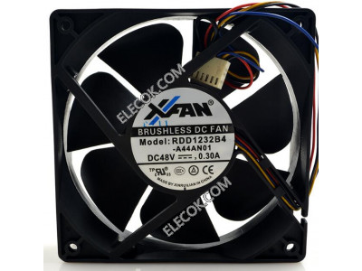 XFAN RDD1232B4 48V 0.3A 4wires Cooling Fan