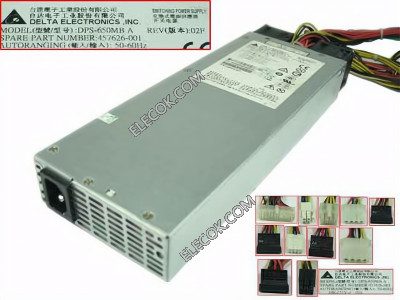 HP ProLiant DL160 G5 Servidor - Fonte De Energética 650W DPS-650MB A 457626-001 446635-001 Usado 
