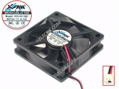 XFAN RDL6015B1 12V 0,11A 2wires Cooling Fan 