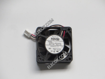 NMB 2406VL-S5W-B79 24V 0,14A 3wires cooling fan with white connector used og original 