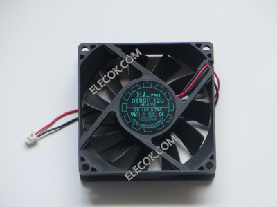 YATE LOON D80SH-12C 12V 0,7A 2wires Cooling Fan 