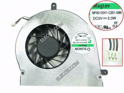SUNON MF60120V1-C201-G99 Cooling Fan DC5V2.0W, w20x3x3 3-pin
