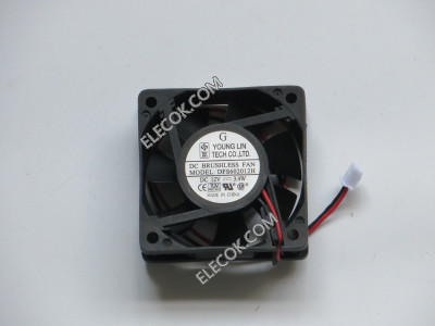 YOUNG LIN DFS602012H 12V 3,4W 2 ledninger Cooling Fan 