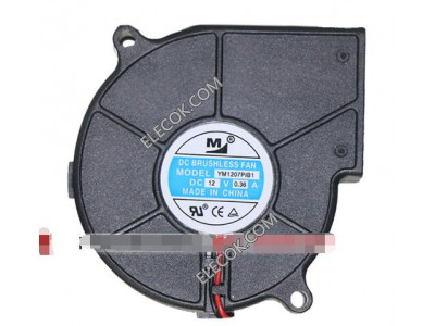 M YM1207PIB1 12V 0,36A 2wires Cooling Fan 