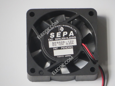 SEPA MFB60B-12H 12V 0,22A 2 câbler Ventilateur 