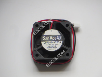 Sanyo 109P0424K703 24V 0.08A  2-Wire Cooling Fan