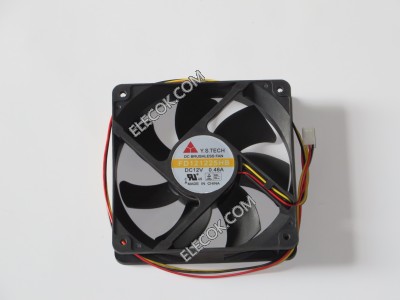 Y.S.TECH FD121225HB 12V 0.46A 3wires Cooling Fan