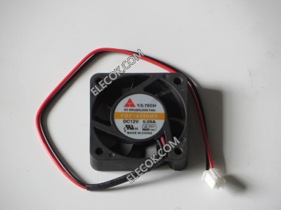 Y.S.TECH FD124010HS 12V 0.09A 1.08W 2wires Cooling Fan