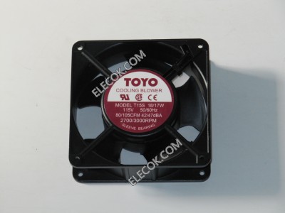 TOYO T15S  20/18W 100/115V 50/60HZ 80/105CFM 43/49DBA Cooling Fan