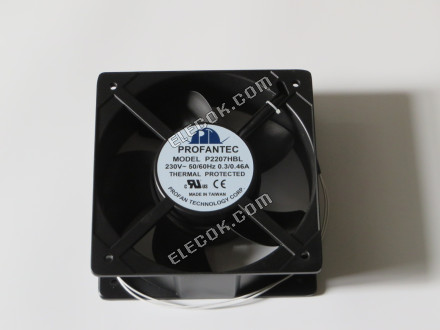 PROFANTEC P2207HBL 230V 0,3/0,46A 63/95W 2 kablar Kylfläkt 