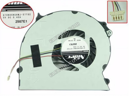 Nidec G70N05NS6MJ-57T02 Cooling Fan 5V, 0.40A, 4 Pin 4 Wire 