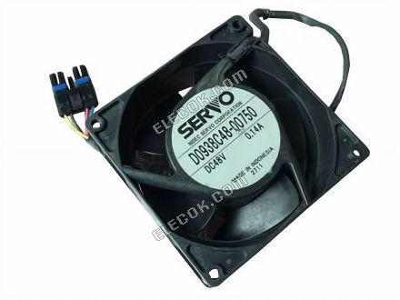 Japan Servo D0938C48-00750 Server - Square Fan Steel, sq90x90x38, W80x4x4p, DC 48V 0.14A 4-wire 