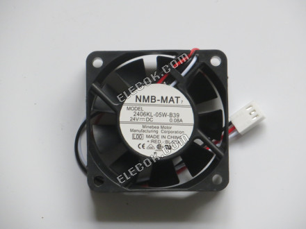 NMB 2406KL-05W-B39-L00 24V 0,08A 6cm 6015 3 kablar Fläkt 60*60*15MM 