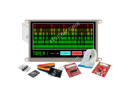 SK-GEN4-70DT 4D Systems Pty Ltd Resistive Graphic Lcd Display Module Transmissive Red, Green, Blue RGB TFT - Color I²C, SPI, TTL 7" 177.80mm 800 x 480 WVGA 
