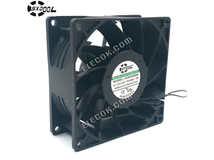 SXDOOL SXDE9238MB 115V/230V 50/60HZ 5W 2線冷却ファン, 純正再生品