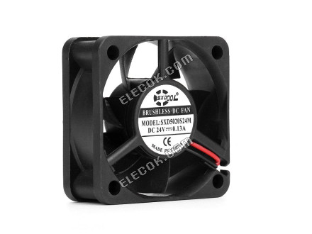 SXDOOL SXD5020S24M 50mm 50*50*20MM DC12V 0,13A 2-pin Osiowy Wentylator Chłodzący 5500rpm 18.5cfm 