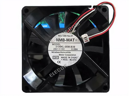 NMB 3106KL-05W-B39 24V 0,09A 3 fils Ventilateur De Refroidissement 
