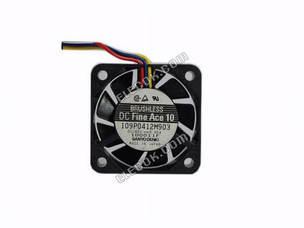 Sanyo Denki 109P0405H903 Server - Square Fan Sf40x40x10, w3, 12V 0.06A 3-wire 
