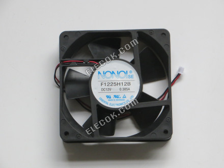 NONOI F1225H12B 12V 0,385A 2 ledninger Ventilator 