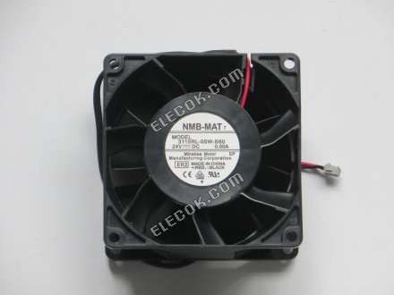 NMB 3115RL-05W-B60 24V 0.50A 2 cables ventilador de refrigeración, new----ABB conector 