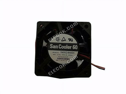 Sanyo 9A0624H404 24V 0,06A 2 przewody Wentylator Chłodzący 