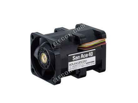 9CRJ0412P5J001 Sanyo Denki, 12 V dc, DC 軸方向ファン, 40 x 40 x 56mm, 37.4cfm, 37.2W 