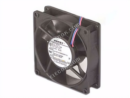 ebm-papst TYP 3412 L Server - Square Fan sq90x90x25mm, 2-wire, 12V 1.3W 