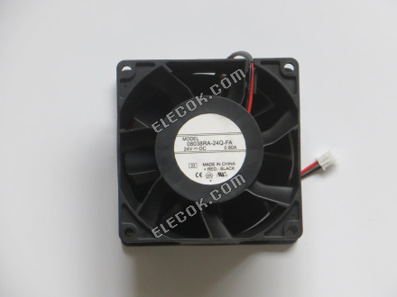 NMB 08038RA-24Q-FA 24V 0.80A 2 Wires Cooling Fan 