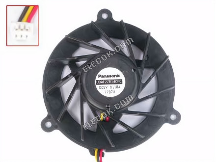 Panasonic UDQF2ZR14CF0 Cooling Fan UDQF2ZR14CF0, w60x3x3, 5V 0.18A, Bare fan 3-wire 