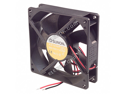 KD1209PTB1 2 H Sunon FAN AXIAL 92X25MM 12VDC WIRE 2 Wire Leads 