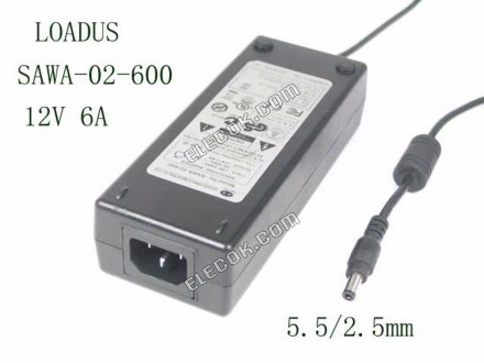 LOADUS SAWA-02-600 AC Adapter 5V-12V SAWA-02-600, Used 