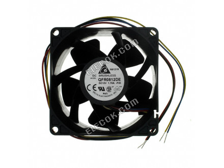 DELTA QFR0812DE-F00 12V 1,15A 13,8W 4 cables Ventilador De Refrigeración 