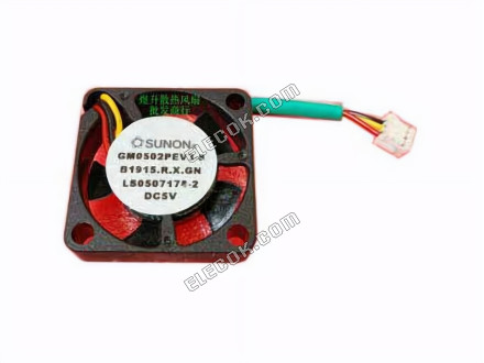 SUNON GM0502PEV3-8 Server - Quadrato Ventola B1915.R.X.GN, SF25x25x6, w50x3x3, 5V 3 fili 